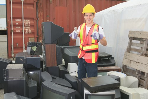 Illustration of hazardous waste containers in Fulham