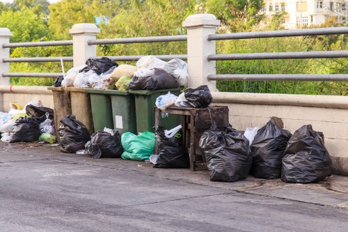 Household skip placement in Fulham residential area