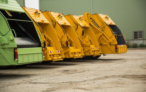 Customer loading a skip for domestic waste